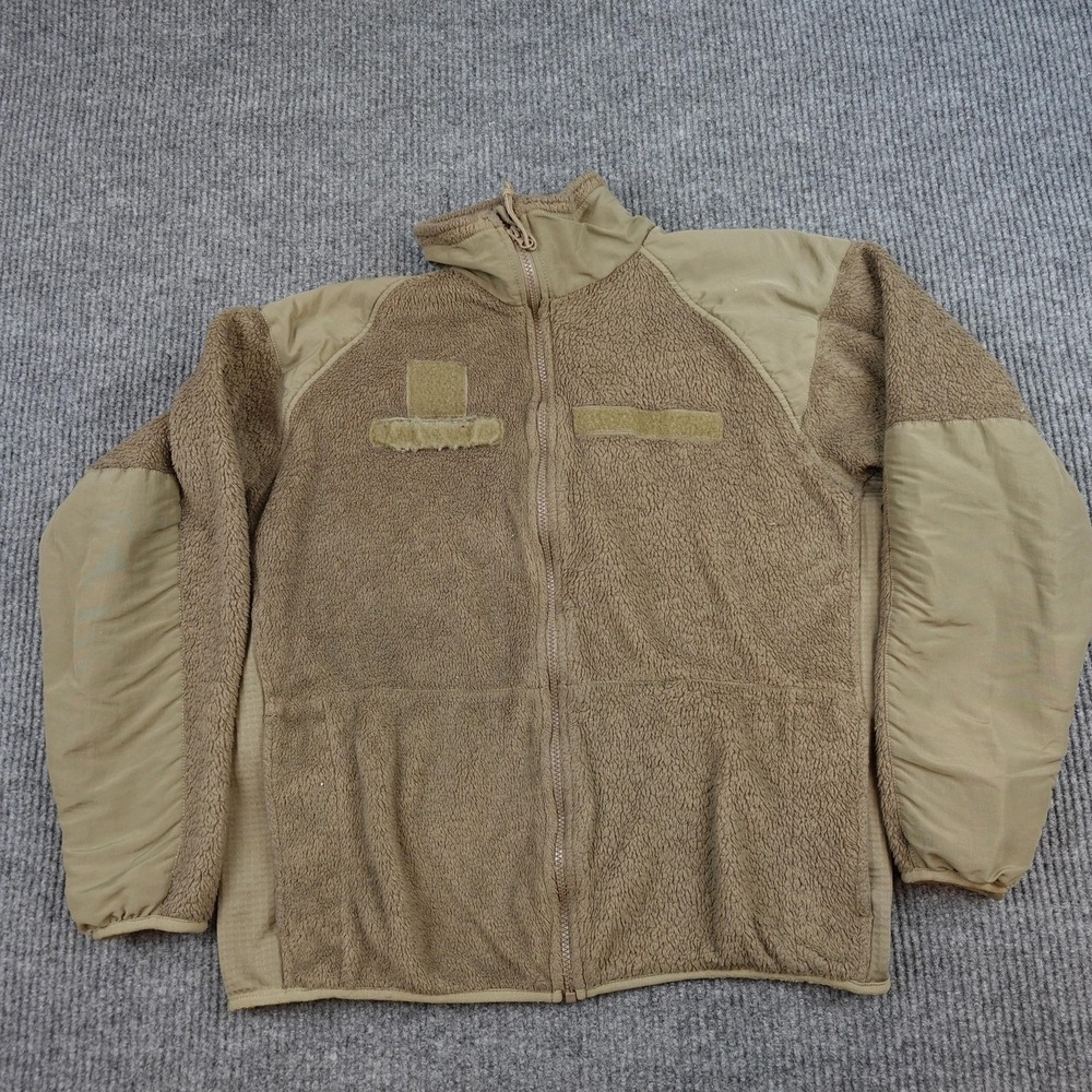 Military Gen III Polartec Fleece Jacket Mens Large Brown Full Zip Tactical USA